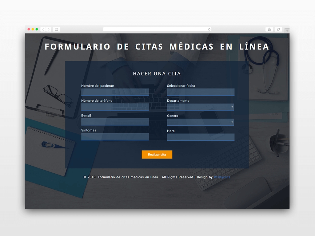 Formulario de citas médicas en línea desarrollado con PHP